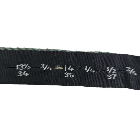 Vintage 70's Bowtie's by Scotch Bowtie Unisex Green Twill Herringbone Chevron - Picture 7 of 9